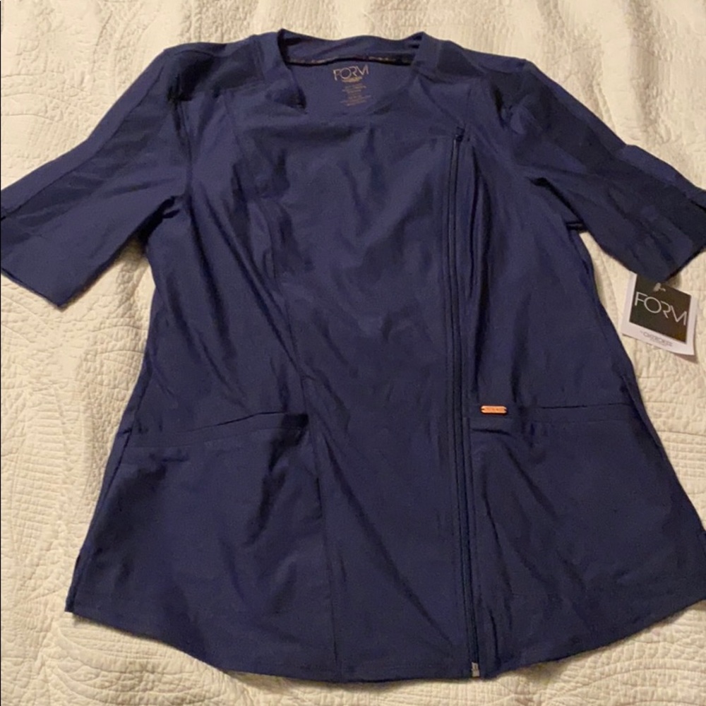 Dark blue scrub top